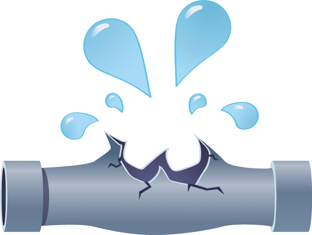 water pipe break