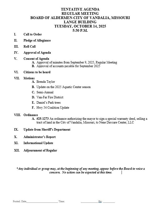 agenda