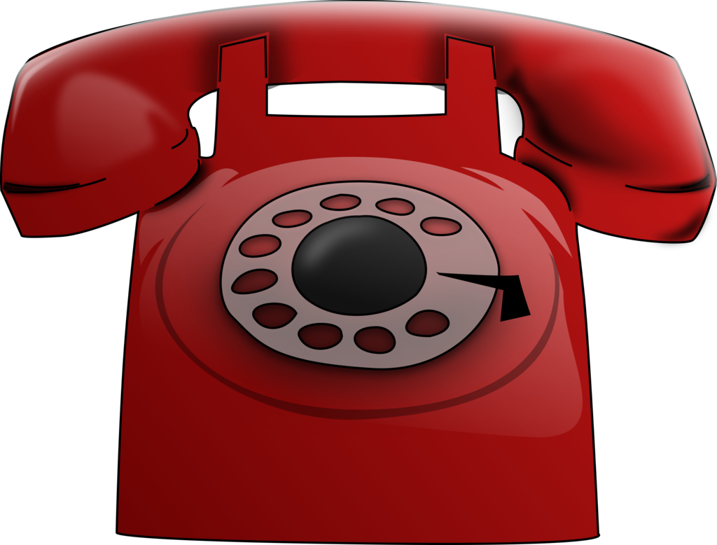 red rotary dial phone