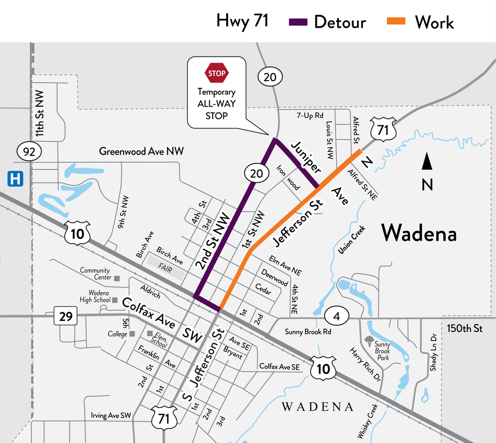 Highway 71 Detour