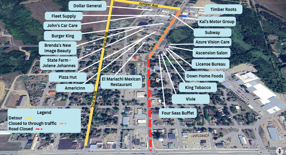 Hwy 71 N Business Map