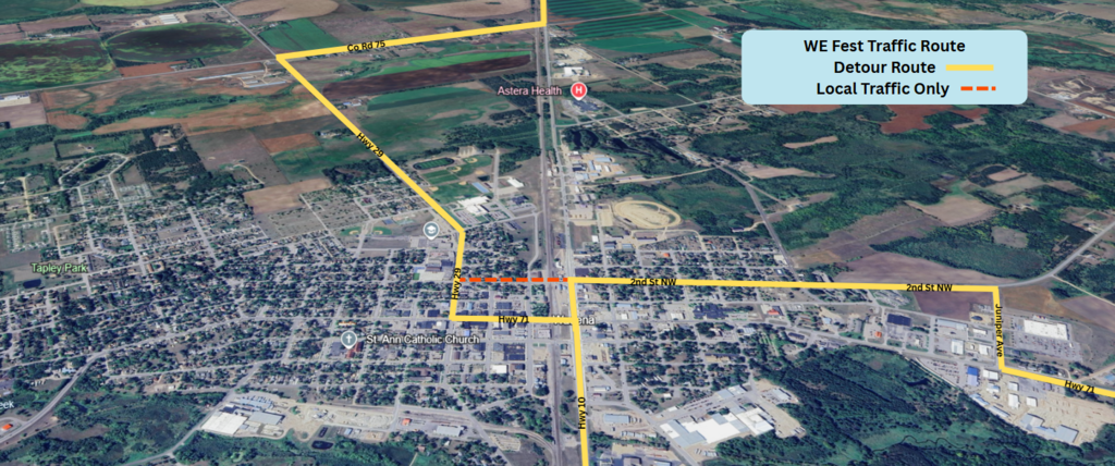 WE Fest Detour Route