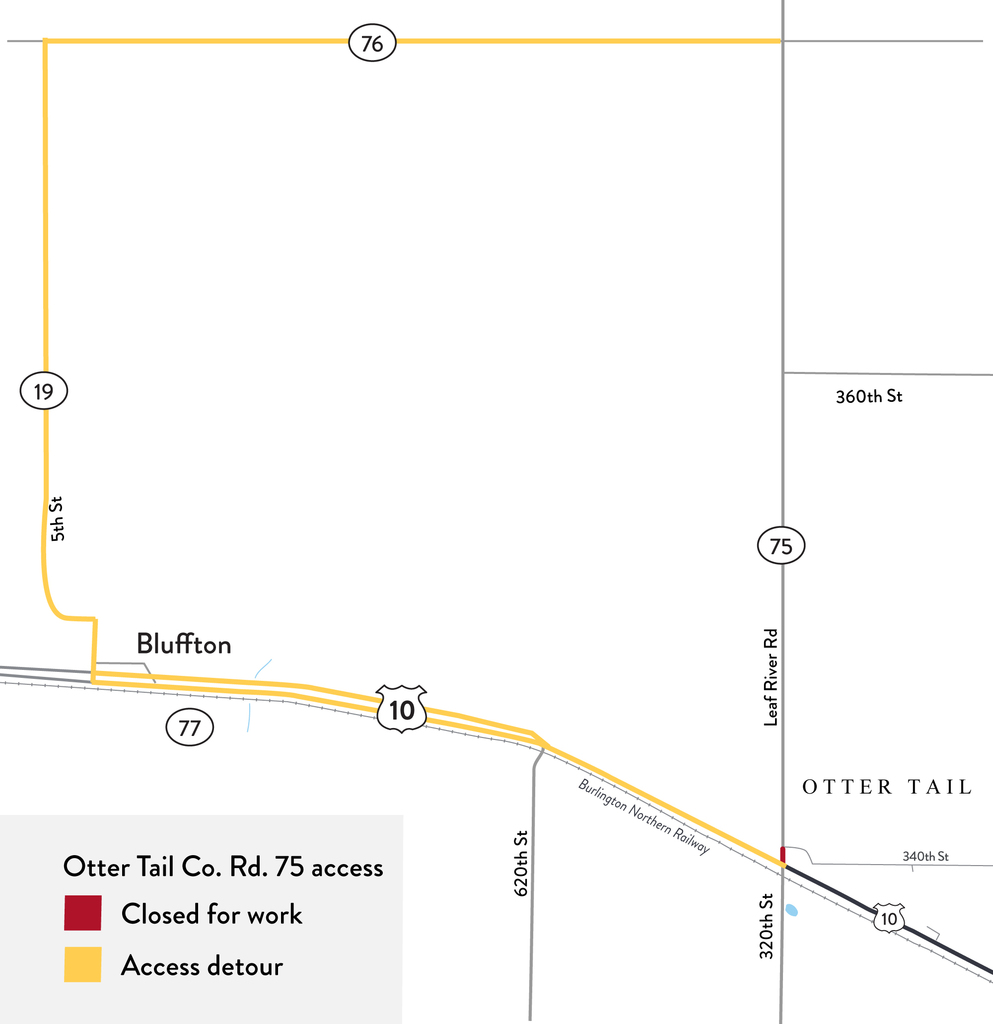 Co Rd 75 Access Detour