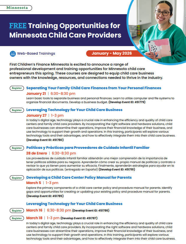 Childcare Training Opportunity