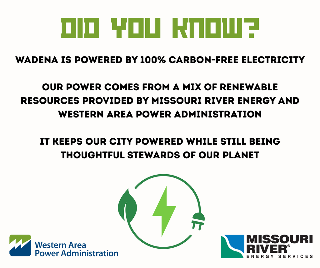 Did you know - Wadena is 100% carbon free?