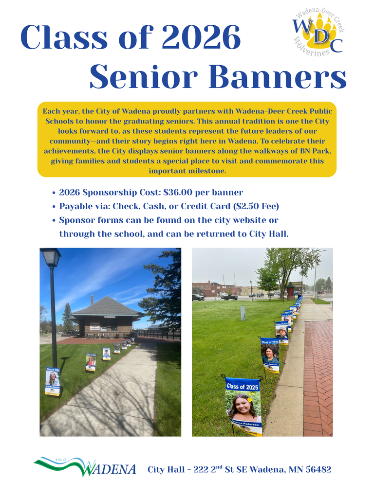 Class of 2026 Senior Banners - $36.00 each for sponsorships