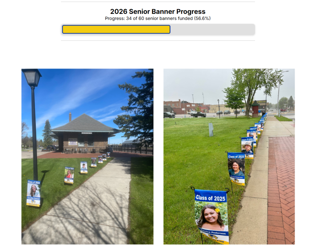 34 out of 60 Senior Banners have been sponsored thus far.