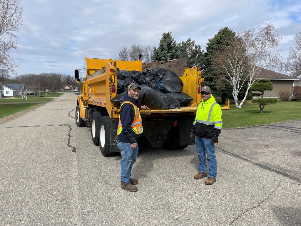 Public Works Crews assisted with the Day of Caring: Doug Lowers and David Waln