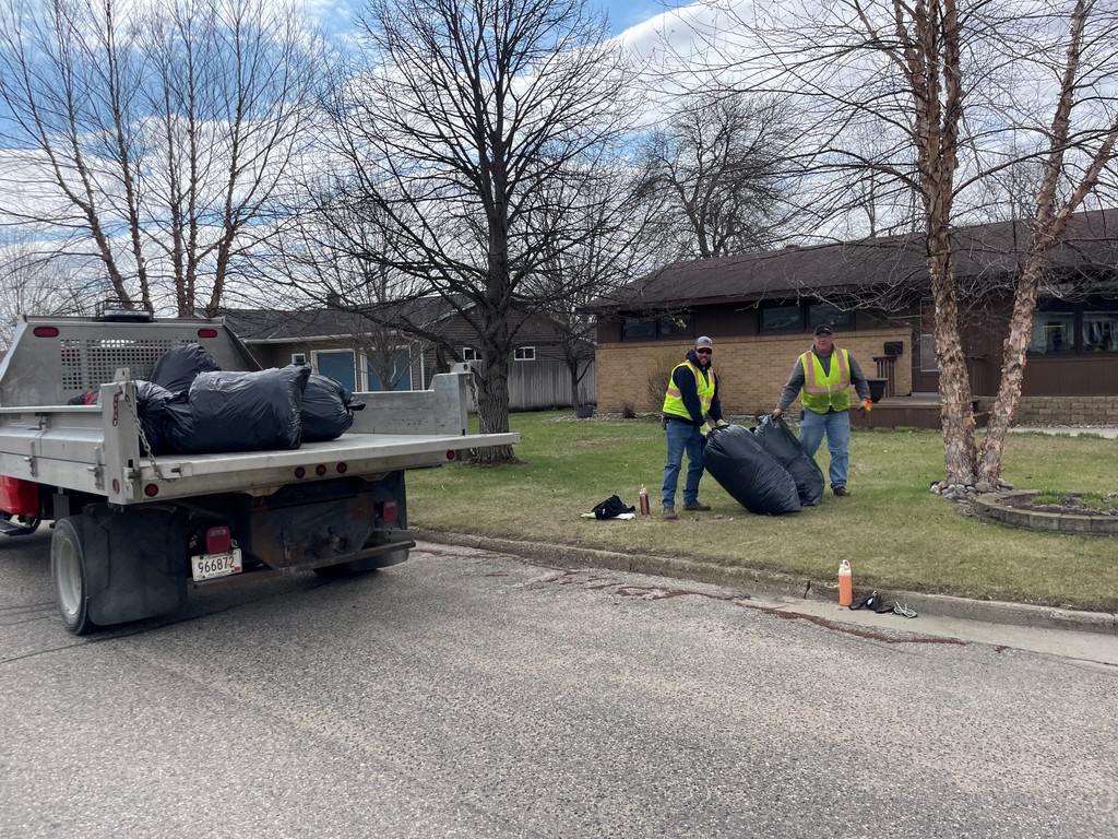 Public Works Crews assisted with the Day of Caring: Dusty Denny and Andy Worden