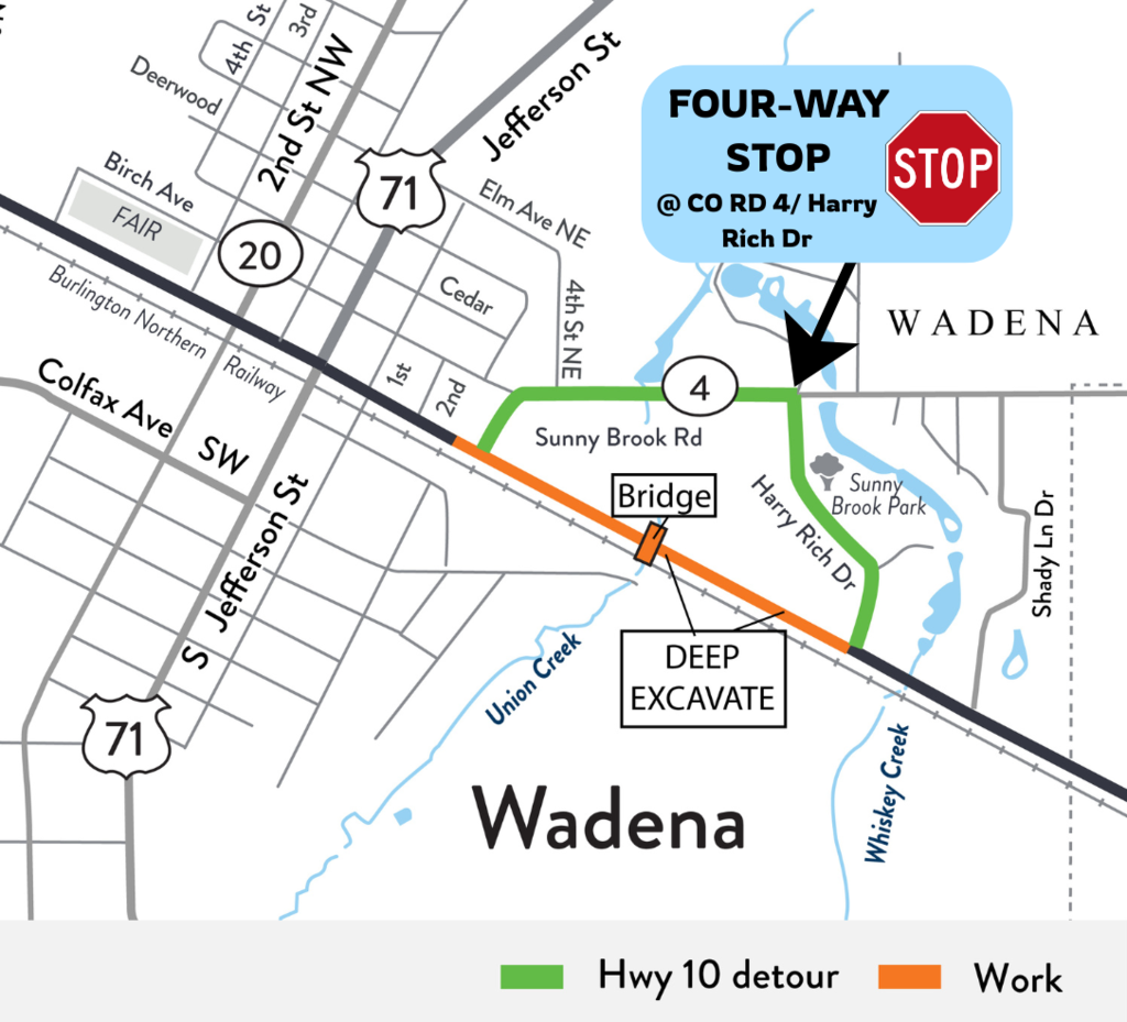 Four Way Stop at the Co Rd 4 and Harry Rich Dr Intersection