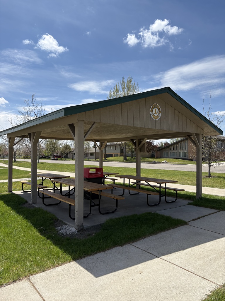 First come first served shelter located next to the splash pad
