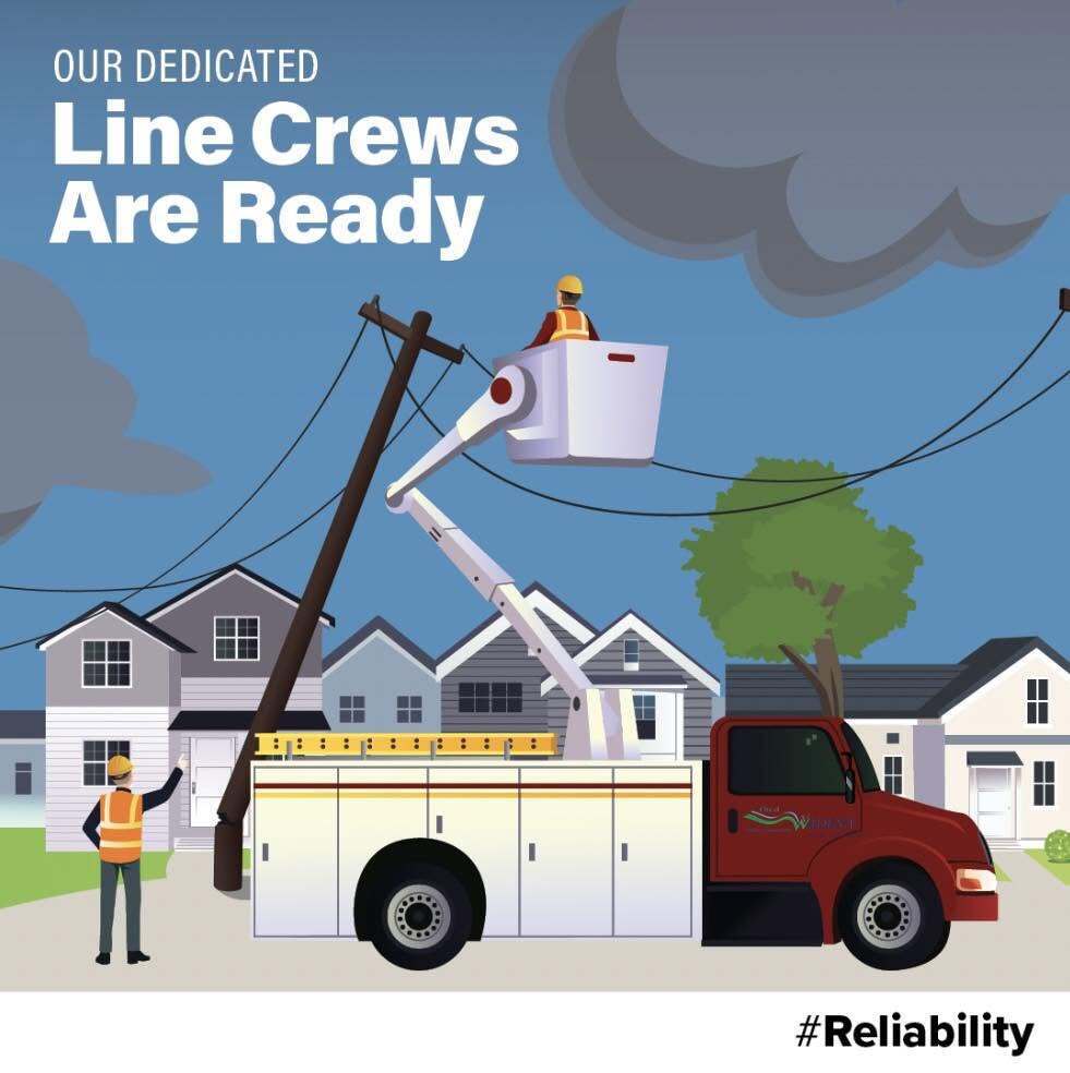 Our dedicated line crews are ready.