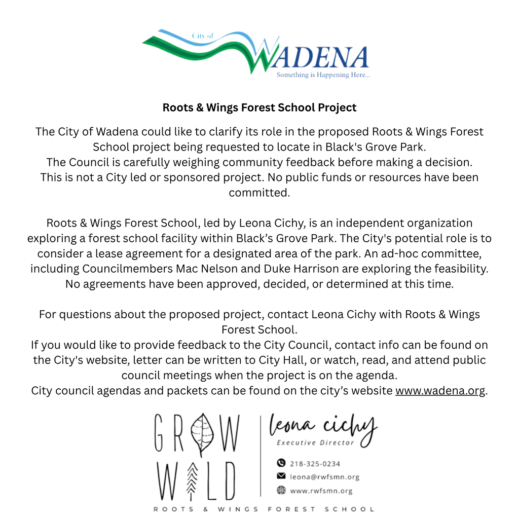 Roots & Wings Forest School Project Information