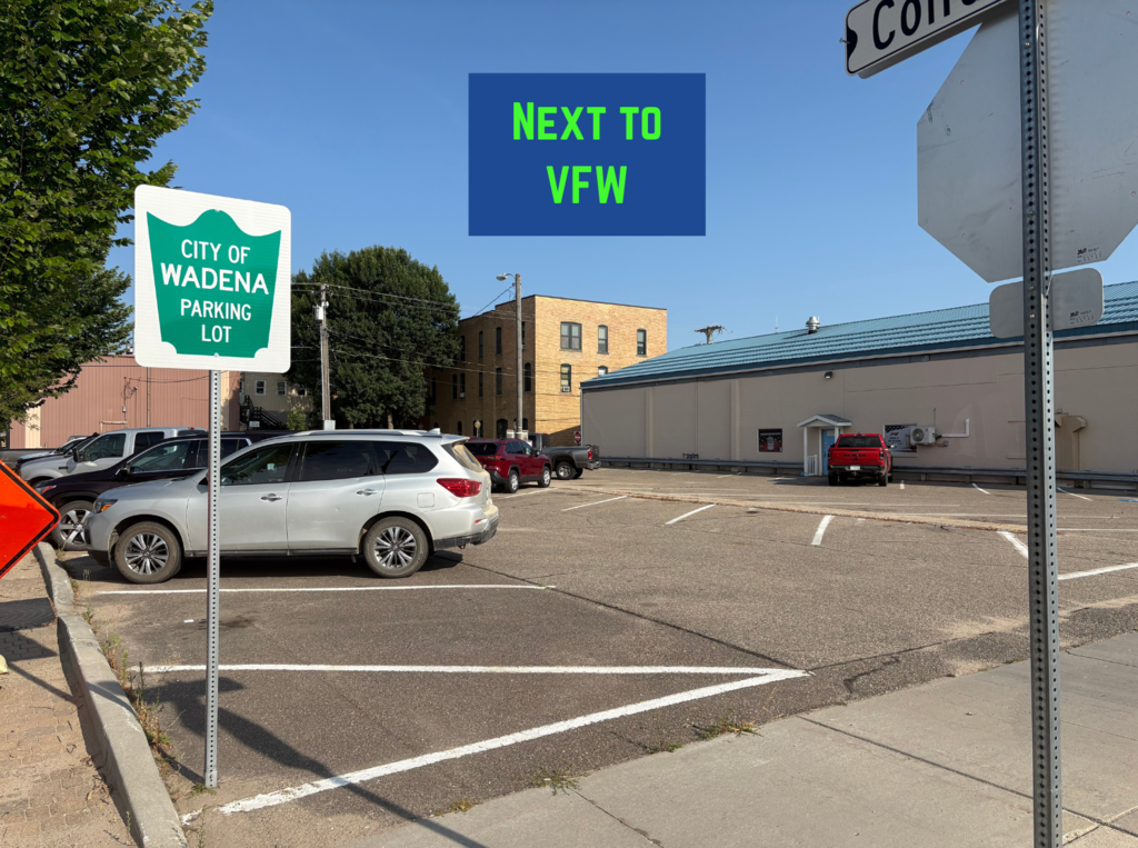 Municipal parking lot next to VFW