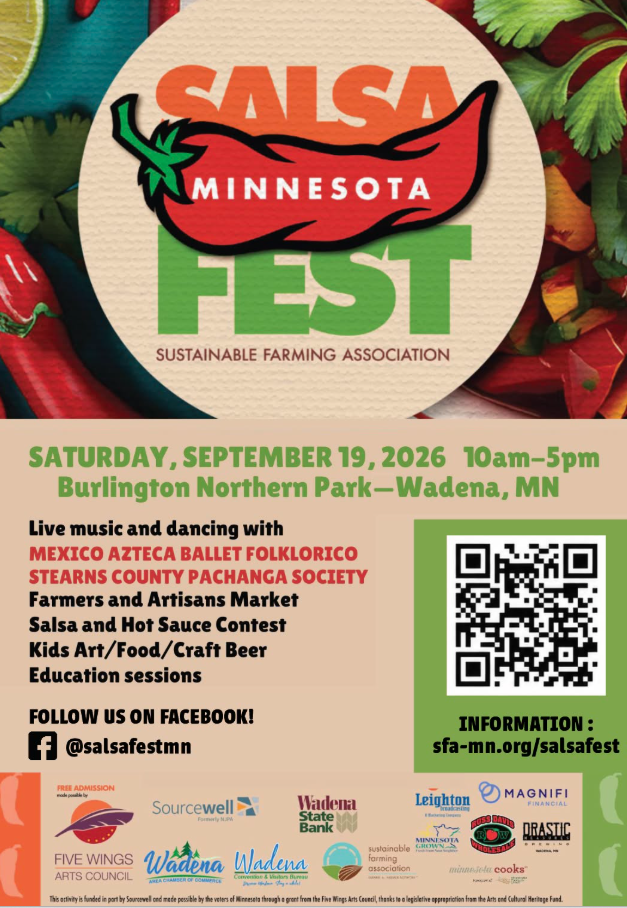 Salsa Fest 2026 is being held at Burlington Northern Park starting at 10am going until 5pm on Saturday, September 19th
