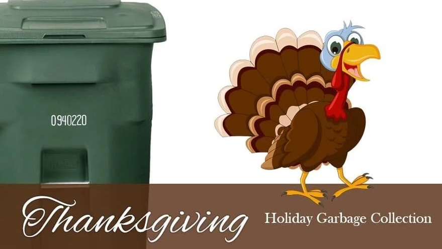 photo of garbage can and turkey