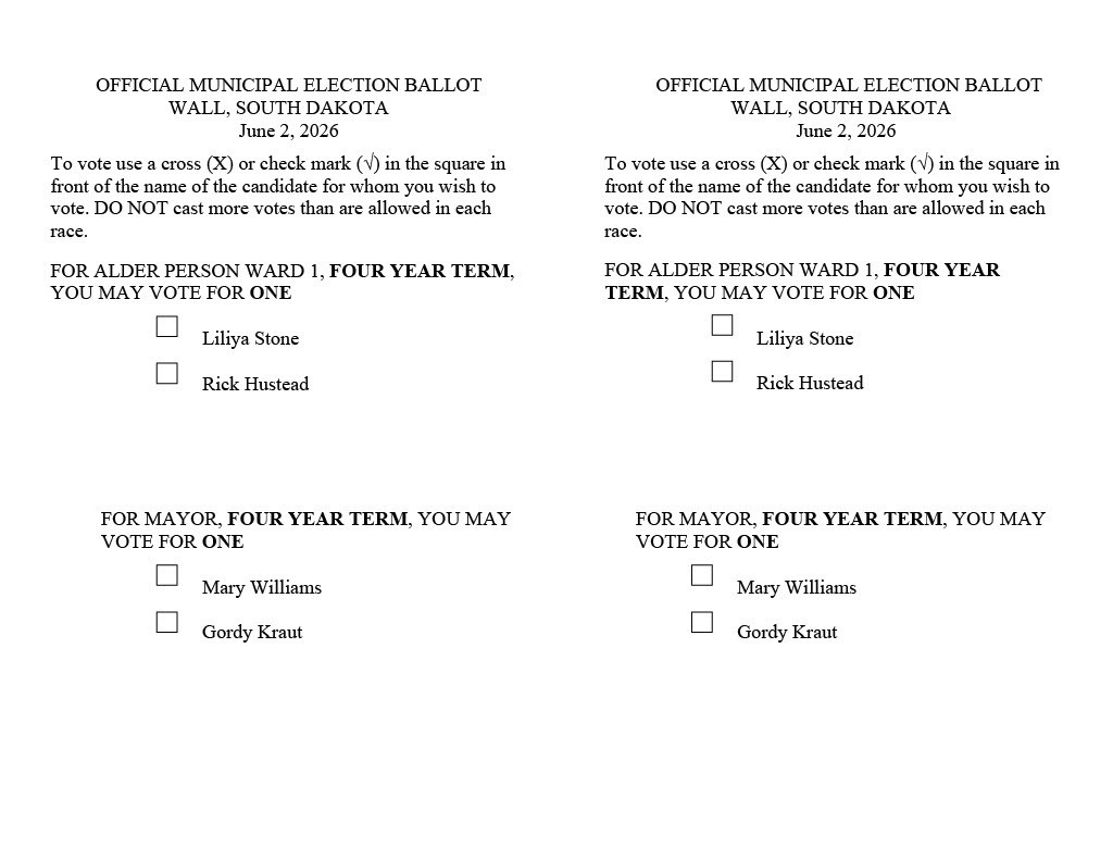 Ballots for June 2nd election