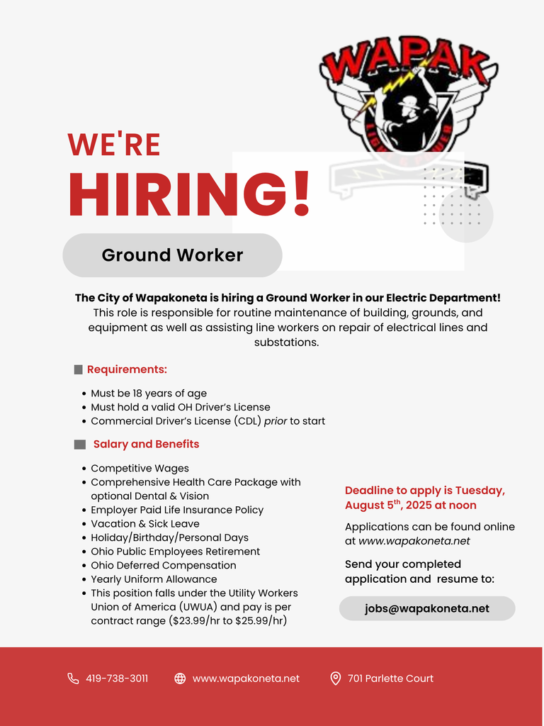 ground worker job posting