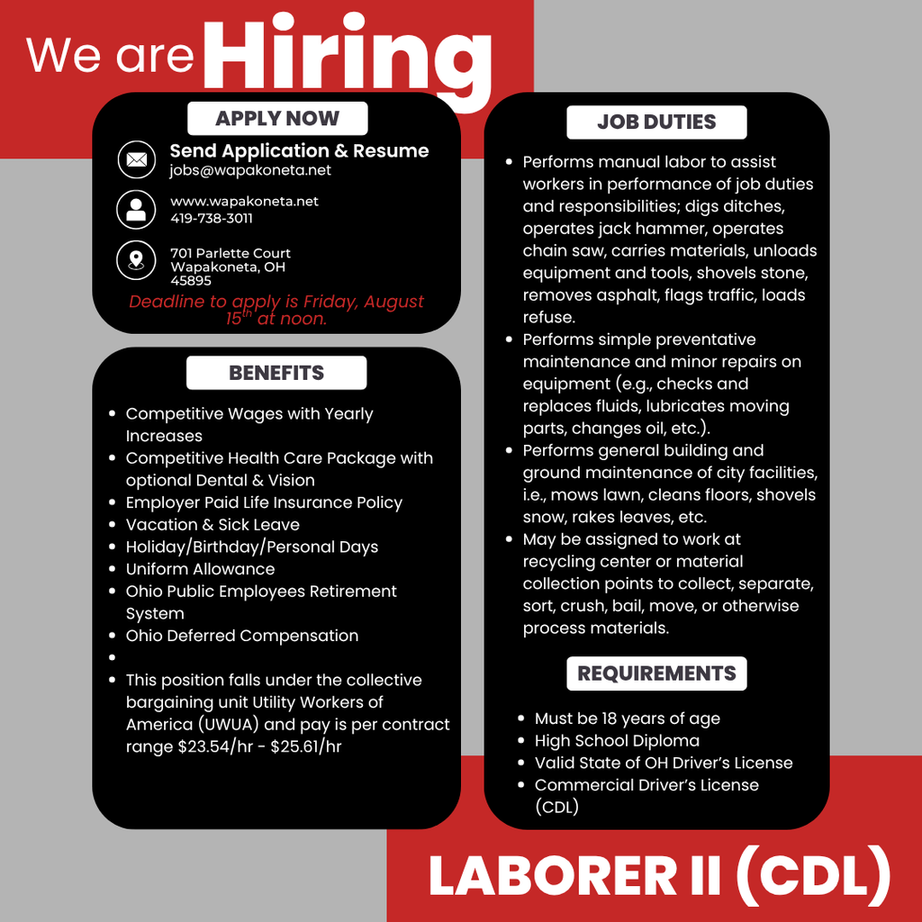 laborer II cdl