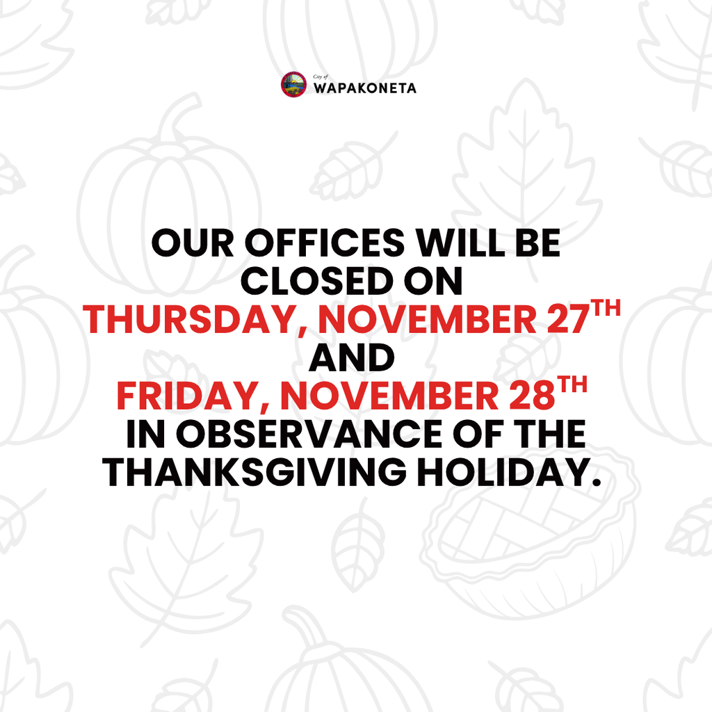 Thanksgiving Closure Notice