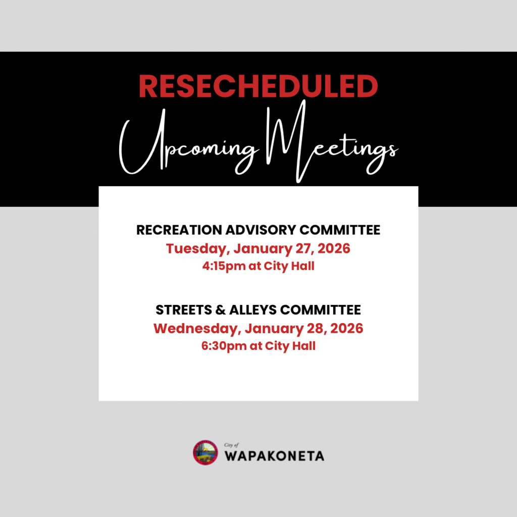Rescheduled meetings