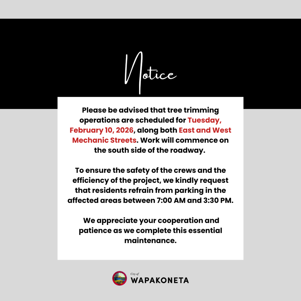 Tree Trimming Notice