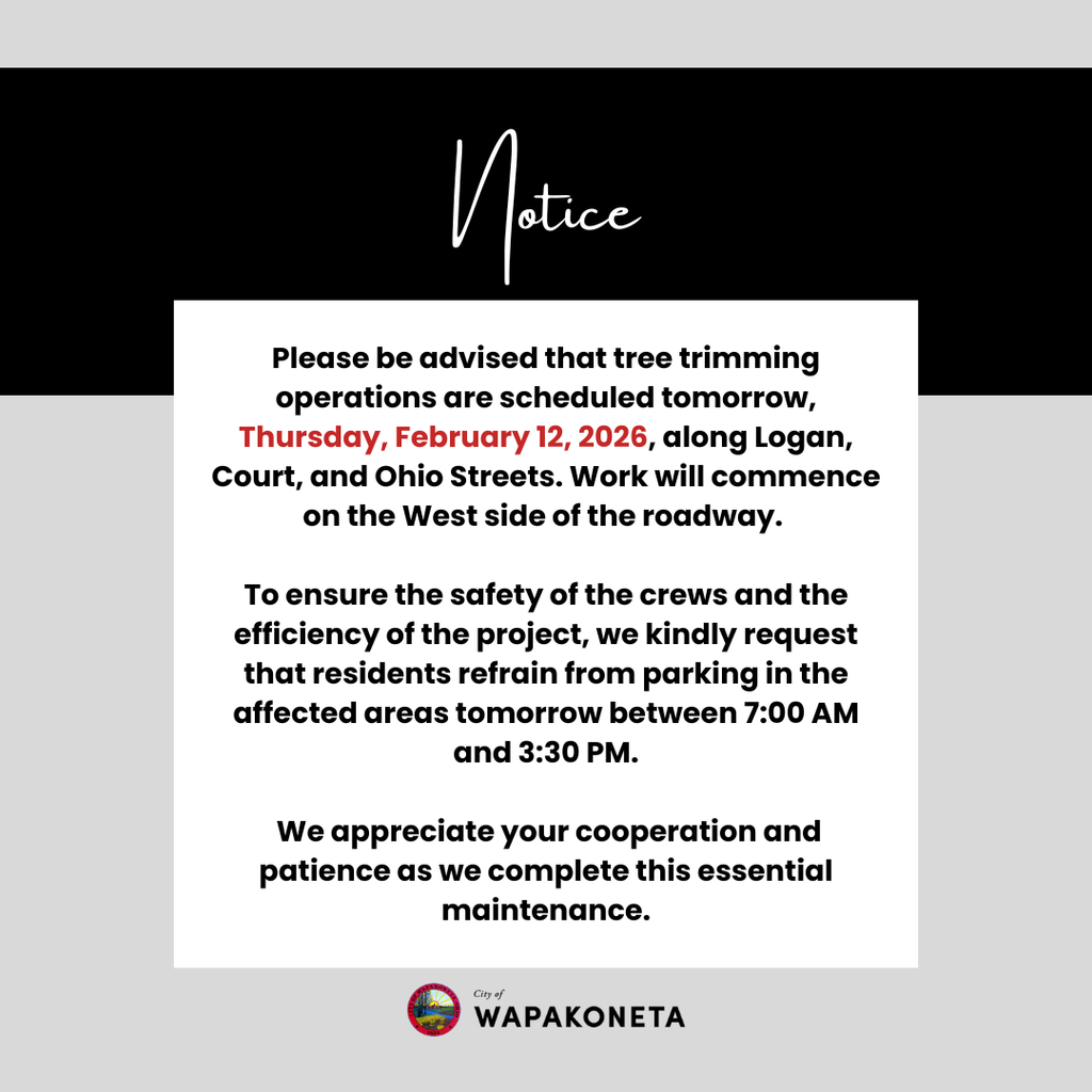 TREE TRIMMING NOTICE