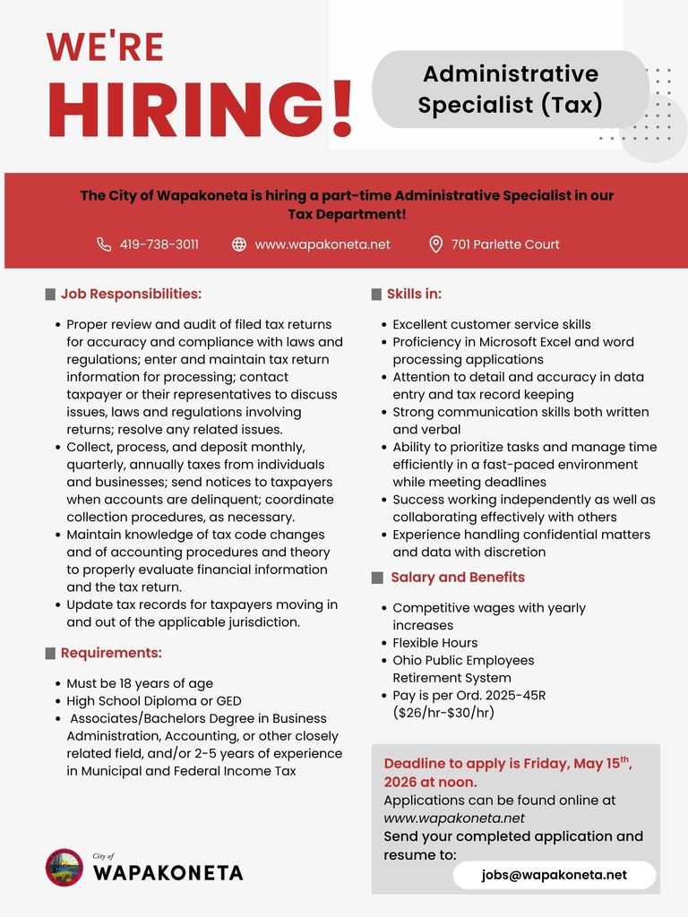 Part Time Tax Specialist
