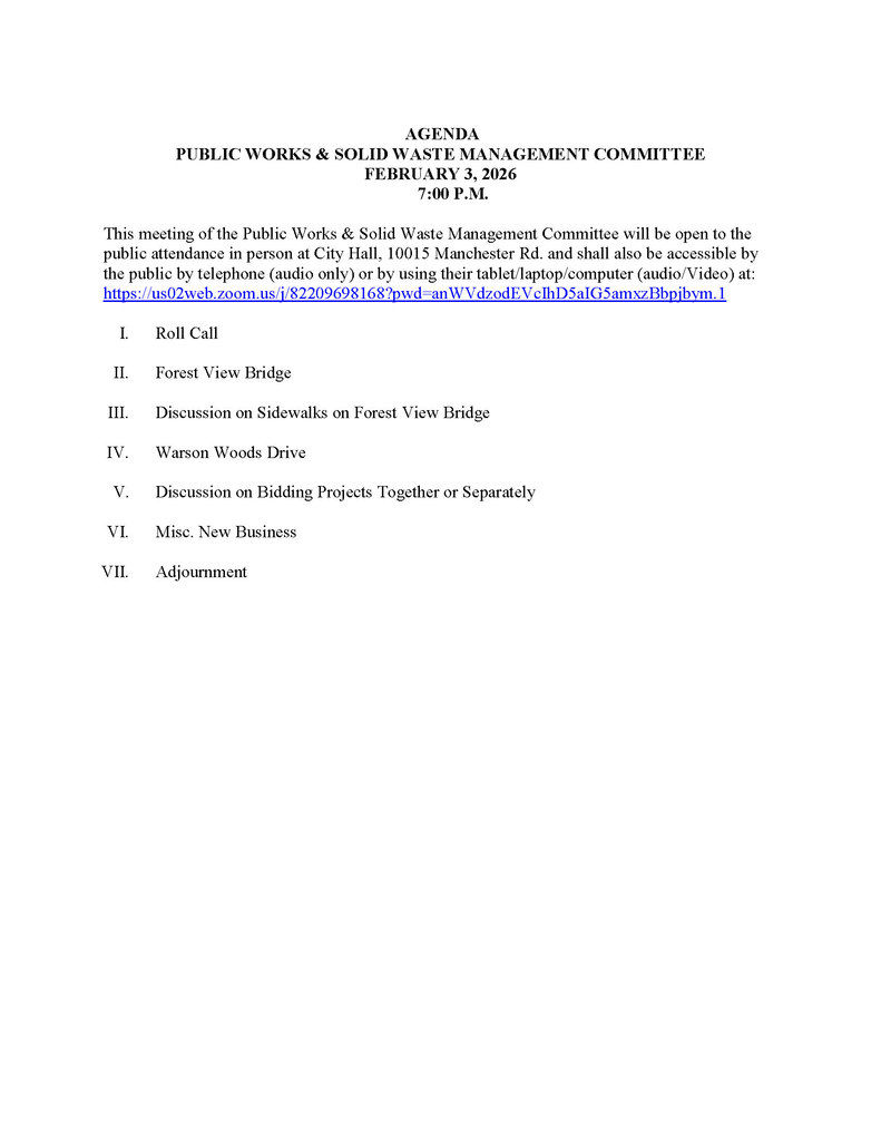 2-3-25 Public Works Agenda