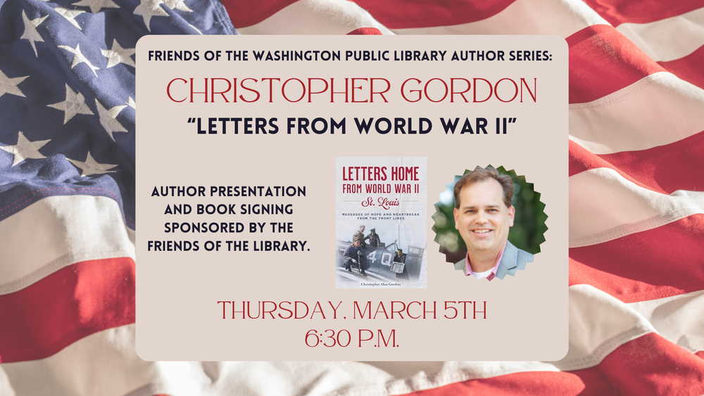 Letters from World War II - Thursday March 5, 6:30 p.m.
