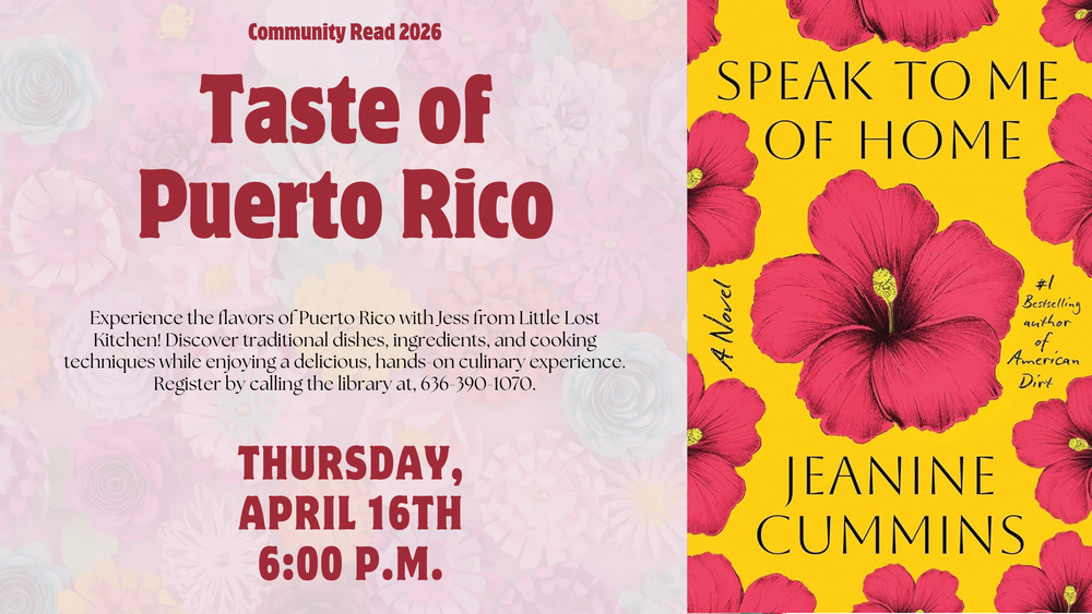 A Taste of Puerto Rico - Thursday April 16, 6:00 p.m.