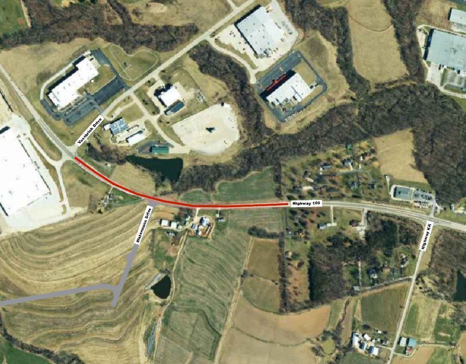 Highway 100 Road Work Map