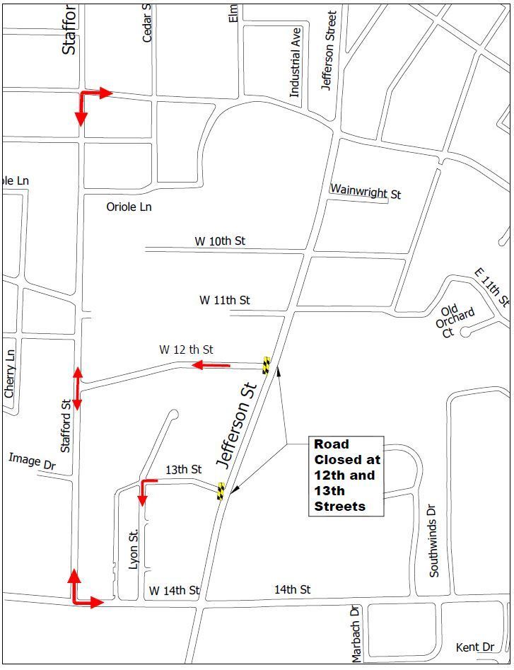 12th and 13th detour