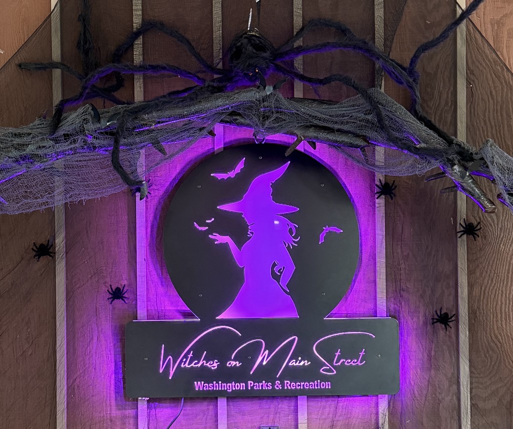 Witches on Main Street is lit
