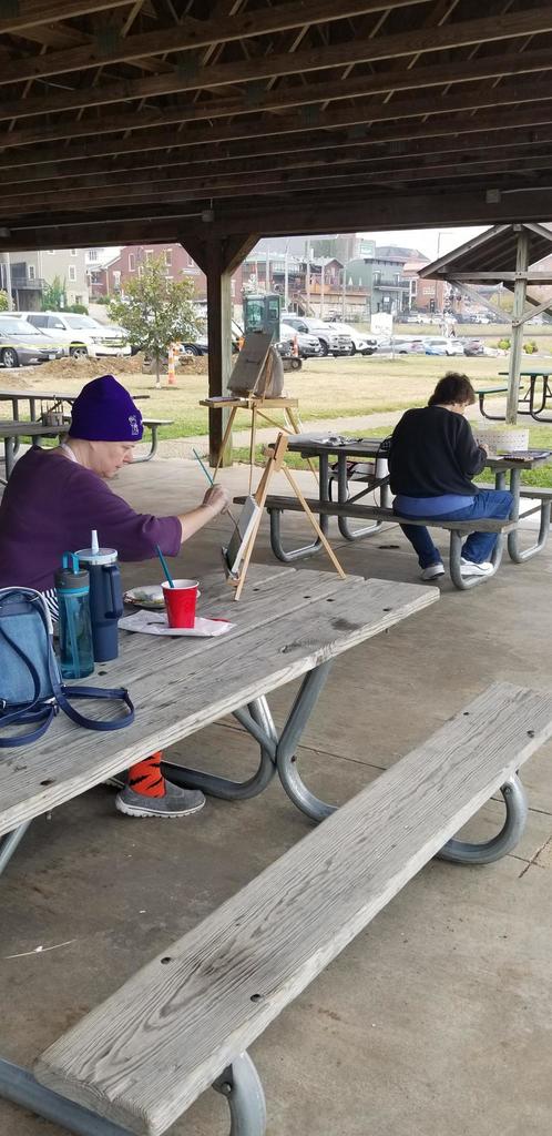 Plein Air painting/sketching at the Riverfront