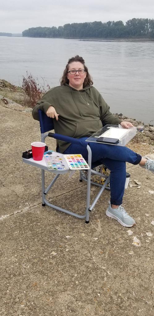 Plein Air painting/sketching at the Riverfront