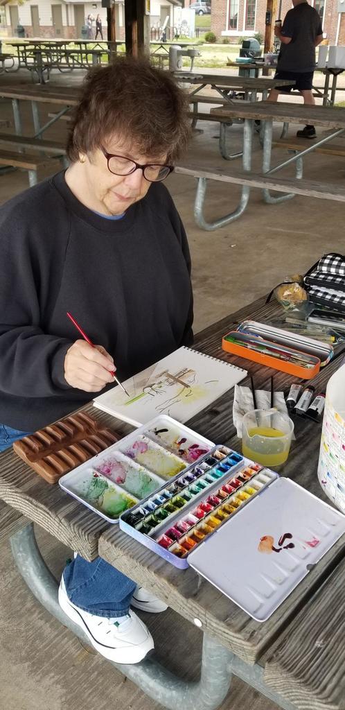 Plein Air painting/sketching at the Riverfront