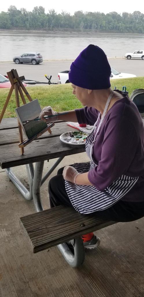 Plein Air painting/sketching at the Riverfront