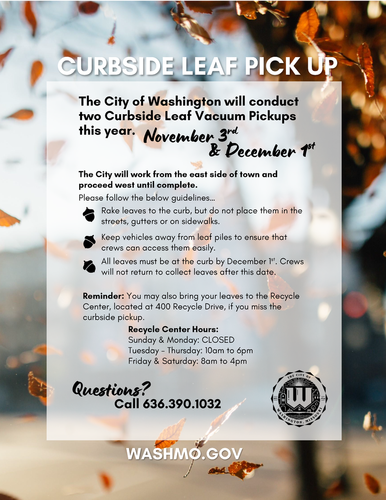 Curbside Leaf Pick Up Flyer 2025