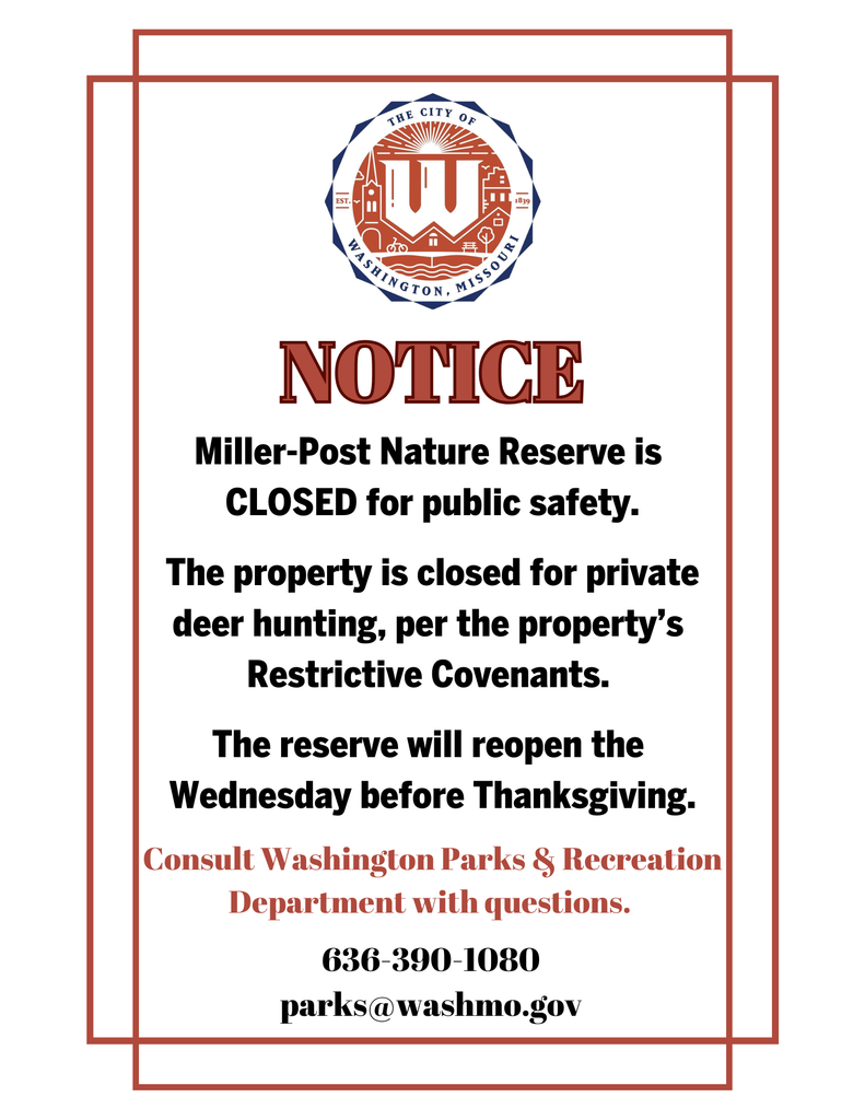 Miller-Post Closed for hunting 