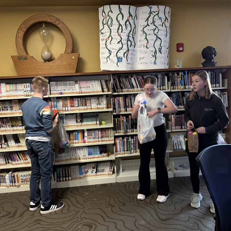 hunting eggs in the library