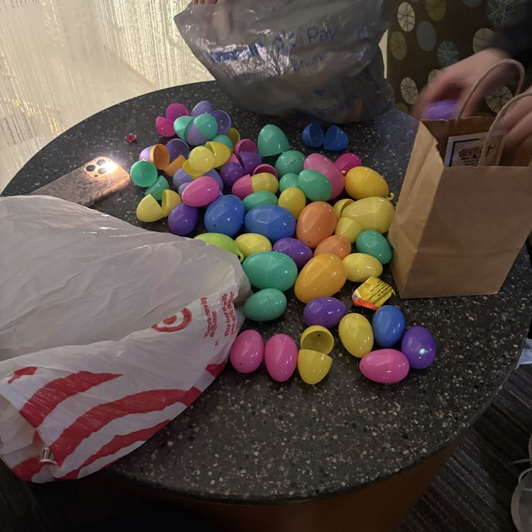 hunting eggs in the library