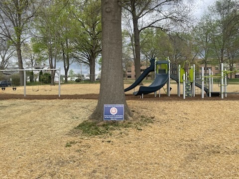 Krog Playground showing the new playground  from the front