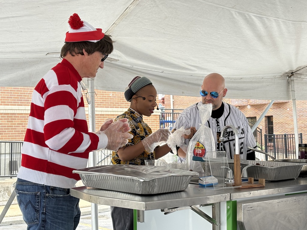 Where's Waldo - Mayor Doug is on the stage with Chef Adjo