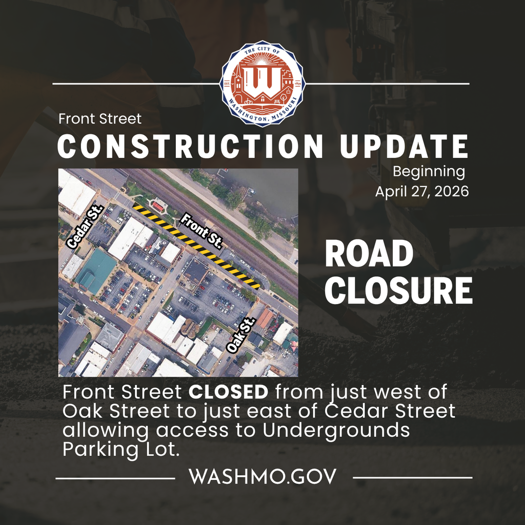 Front Street CLOSED from just west of Oak Street to just east of Cedar Street allowing access to Undergrounds Parking Lot. 