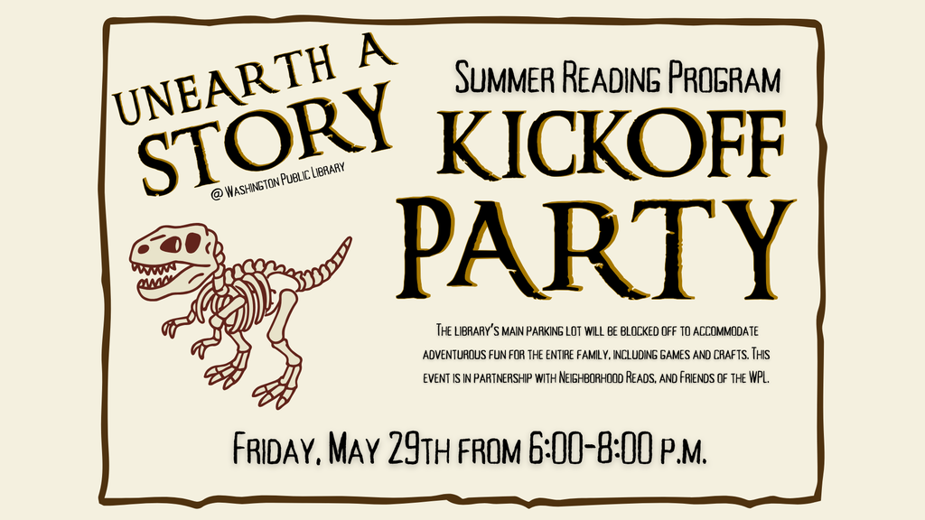 Summer Reading Kickoff Party Friday May 29
