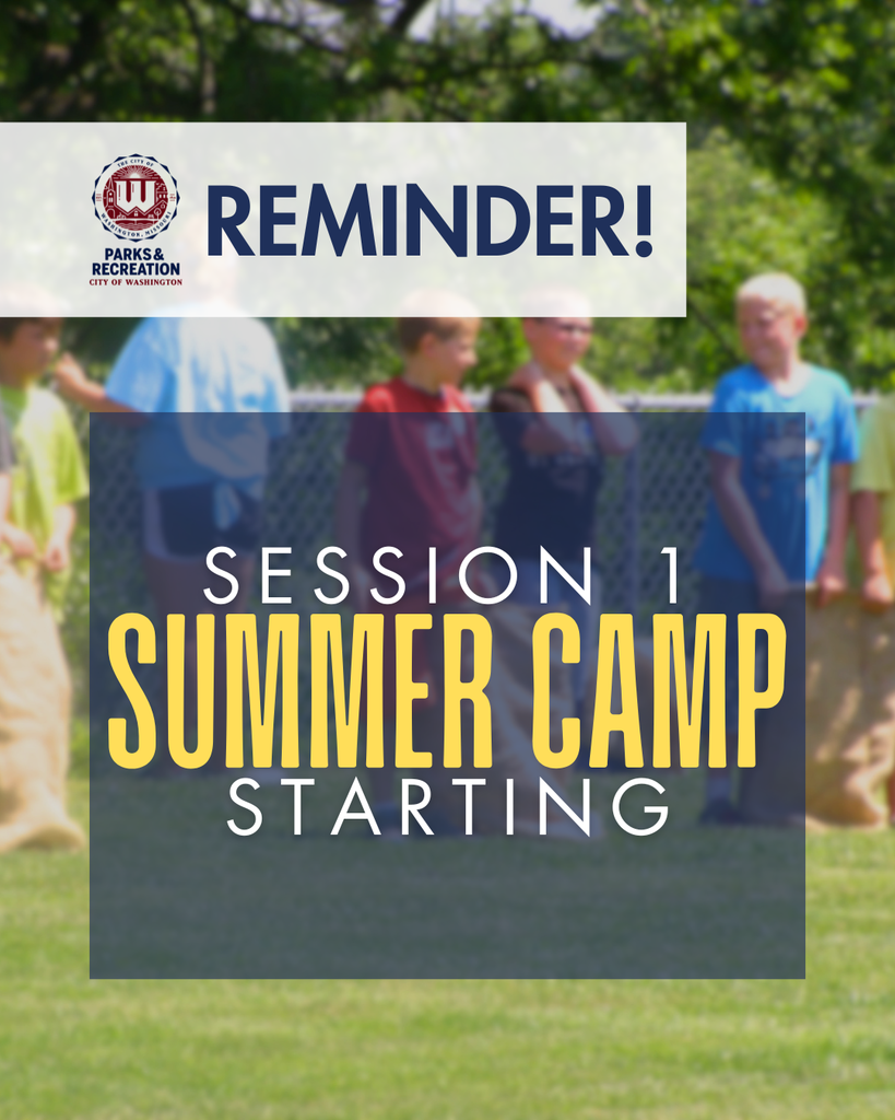 Image of children preparing for a sack race in a field. Reading Session 1 Summer Camp starting