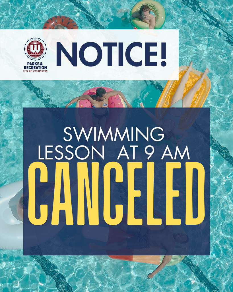 9 am swimming lessons has been canceled today