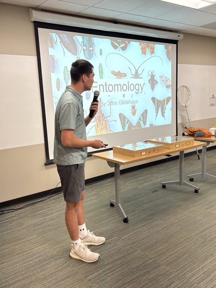 John talking about entomology