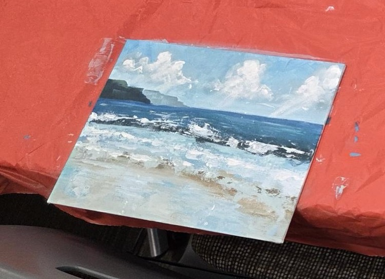 painting of ocean